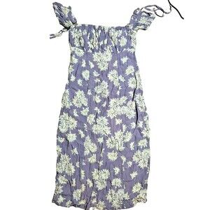 Floral Midi Dress Romantic Garden Empire Waist Bridgerton English Country S/M
